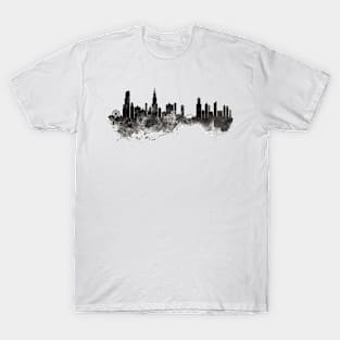 Chicago Skyline Black and White T-Shirt